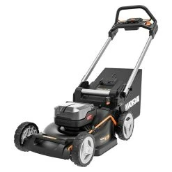 BAUHAUS Worx PowerShare Akku-Rasenmäher WG749E 20 V, 2 Akkus, 4 Ah, Schnittbreite: 46 Cm