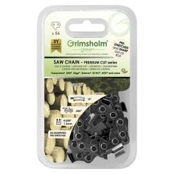 BAUHAUS Grimsholm Green Sägekette Premium Cut 56 Stk., 13 ", 0,325″, 1,3 Mm, Passend Für: Kettensägen Von Husqvarna, Stihl, Stiga, Dolmar, ECHO, MTD Und Mehr