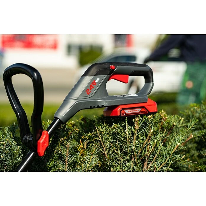 BAUHAUS Powerworks Dual Voltage Akku-Rasentrimmer P24ST25 24 V, Li-Ionen, Ohne Akku, Schnittbreite: 25 Cm 4 BAUHAUS Powerworks Dual Voltage Akku-Rasentrimmer P24ST25 24 V, Li-Ionen, Ohne Akku, Schnittbreite: 25 Cm – Bild 2