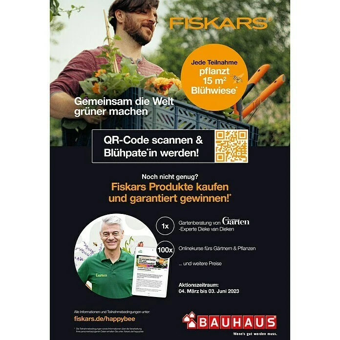 BAUHAUS Fiskars Kinder-Fächerbesen My First Arbeitsbreite: 19 Cm, Anzahl Zinken: 11, Kurzstiel 4 BAUHAUS Fiskars Kinder-Fächerbesen My First Arbeitsbreite: 19 Cm, Anzahl Zinken: 11, Kurzstiel – Bild 2