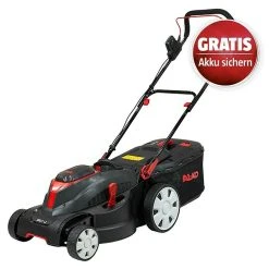 BAUHAUS AL-KO Bosch Home & Garden Compatible Akku-Rasenmäher Klappbarer Holm 18 V, 2 Akkus, 4 Ah, Schnittbreite: 38 Cm