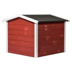 Alternative view of BAUHAUS Dobar Mähroboter-Garage 87 X 80 X 70 Cm, Schwarz/Weiß/Rot