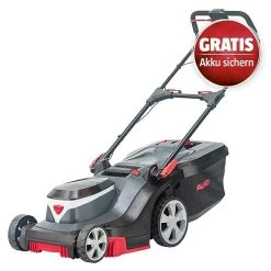 BAUHAUS AL-KO Bosch Home & Garden Compatible Akku-Rasenmäher Teleskopierbarer Holm 18 V, 2 Akkus, 5 Ah, Schnittbreite: 38 Cm