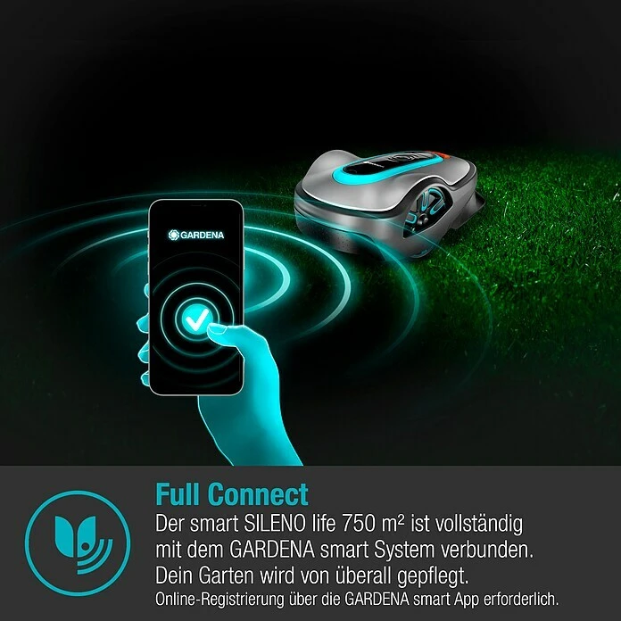 BAUHAUS Gardena Mähroboter Smart SILENO Life Set 750 18 V, 2 Ah, Max. Flächenempfehlung: 750 M² 7 BAUHAUS Gardena Mähroboter Smart SILENO Life Set 750 18 V, 2 Ah, Max. Flächenempfehlung: 750 M² – Bild 5