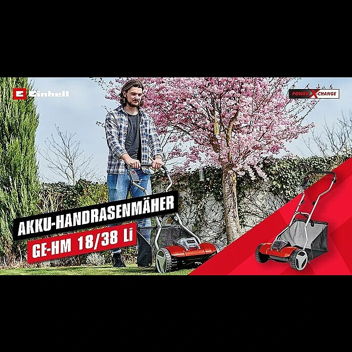 BAUHAUS Einhell Power X-Change Akku-Spindelmäher GE-HM 18/38 Li-Solo Ohne Akku, 4 Ah, Schnittbreite: 38 Cm 5 BAUHAUS Einhell Power X-Change Akku-Spindelmäher GE-HM 18/38 Li-Solo Ohne Akku, 4 Ah, Schnittbreite: 38 Cm – Bild 3