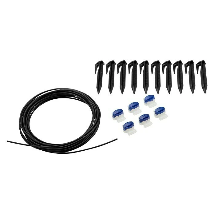 BAUHAUS Gardena Reparatur-Set Begrenzungskabel 5m Begrenzungskabael, 10 X Haken Zur Kabelbefestigung, 6 X Verbinder 3 BAUHAUS Gardena Reparatur-Set Begrenzungskabel 5m Begrenzungskabael, 10 X Haken Zur Kabelbefestigung, 6 X Verbinder