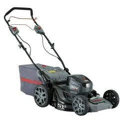 BAUHAUS Powerworks Akku-Rasenmäher PD60LM51SPK4 60 V, Li-Ionen, 4 Ah, 1 Akku, Schnittbreite: 51 Cm