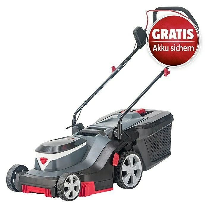 BAUHAUS AL-KO Bosch Home & Garden Compatible Akku-Rasenmäher Praktischer Tragegriff 18 V, 2 Akkus, 4 Ah, Schnittbreite: 38 Cm 3 BAUHAUS AL-KO Bosch Home & Garden Compatible Akku-Rasenmäher Praktischer Tragegriff 18 V, 2 Akkus, 4 Ah, Schnittbreite: 38 Cm