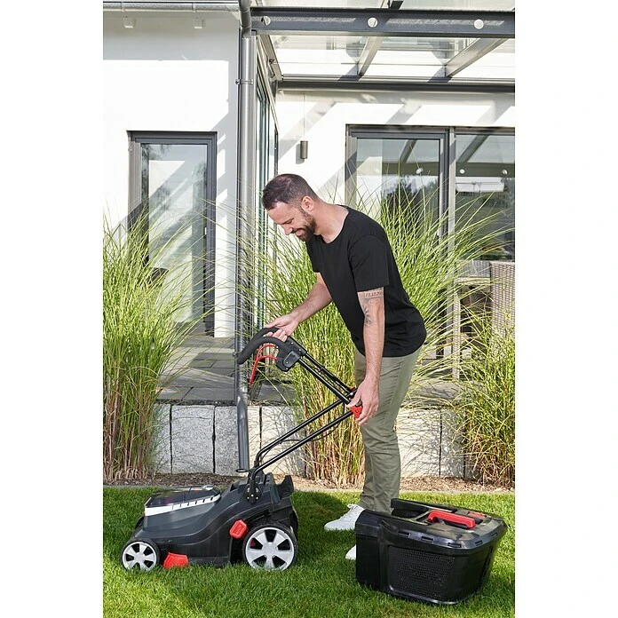 BAUHAUS AL-KO Bosch Home & Garden Compatible Akku-Rasenmäher Praktischer Tragegriff 18 V, 2 Akkus, 4 Ah, Schnittbreite: 38 Cm 8 BAUHAUS AL-KO Bosch Home & Garden Compatible Akku-Rasenmäher Praktischer Tragegriff 18 V, 2 Akkus, 4 Ah, Schnittbreite: 38 Cm – Bild 6
